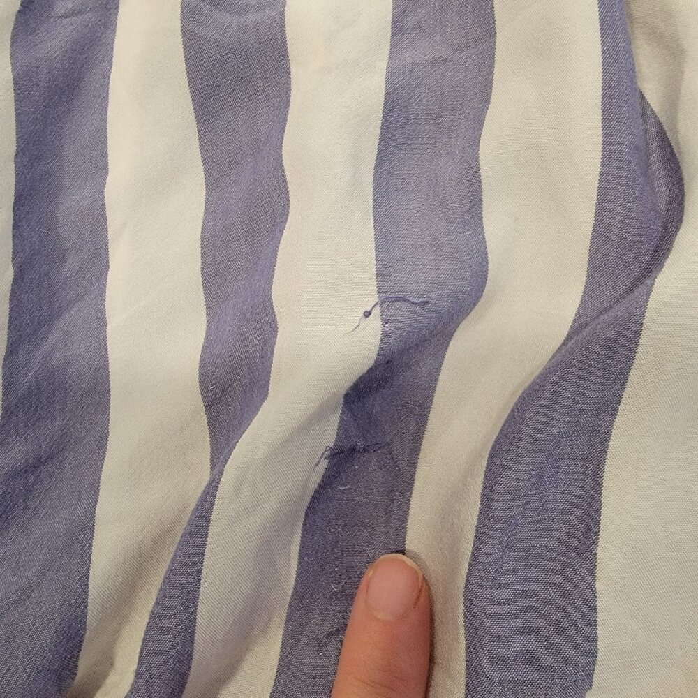 Pink Rose Striped Blouse Top Medium - Picture 4 of 5